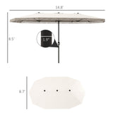 Outdoor Umbrella-Blue White 21885858