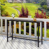 55" Outdoor Bar with Adjustable Feet, Rectangle Narrow Counter Height, Ideal Bar Height 10236852