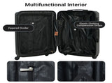 3-Piece Luggage Set ABS Lightweight & Durable Suitcase with Spinner Wheels, TSA Lock, , W284P377771