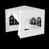 3 * 3m 4 sided , spiral tube pergola made of white PE fabric, 10'x10 'party tent with 4 89245309