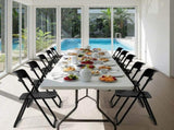 10 Pack Plastic Folding Chairs, Stackable Commercial Chairs, Portable Event Seats Indoor Outdoor for 31594765