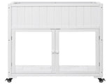 35.4''x17.7''x37.4'' Mini Wood Cold Frame, Compact 2 Doors Garden Greenhouse Wheels, Raised Bed 41915900