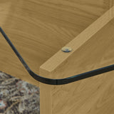 31.5 Inch Glass Coffee, Mid-Century Modern Square Coffee, Living Room Wooden Coffee W2972P277851