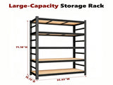 5Tier Metal Storage Shelving Unit, 2000 LBS Capacity, AdjustableHeight Storage Rack, Ideal for 94729560