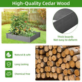 Raised Garden Bed 48x48x10'', Outdoor Wood Planter Box Over Floor, Tool-Free Assembly 41505190
