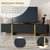 ON-TREND Luxury Fluted TV Stand for TVs Up to 80'', Modern Entertainment Center with Storage WF531671AAB
