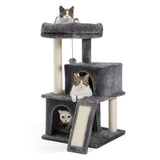 ZNTS Modern Small Cat Tree Cat Tower With Double Condos Spacious Perch Sisal Scratching Posts,Climbing 72633597