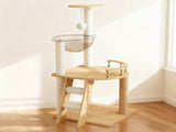 41.3" Modern Cat Tower, Wood Cat Tree Tower for Indoor Cats, Cat Treewith Sisal-Covered Scratching 42901436
