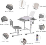 Desk for Kids Desk and Chair Set Kids Art Desk Drafting Table Desk Set with Adjustable Height, 80132099