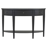 U-Style Modern Curved Console Table Sofa Table with 3 drawers and 1 Shelf for Hallway, Entryway, WF312995AAB