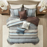 7 Piece Comforter Set Blue King B03597162