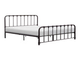 Metal Bed Dark Bronze Finish Queen Platform Bed 1pc, Bed in a Box B011P265601