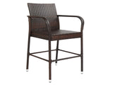 2pcs High Bar Chair Brown Gradient 79570616