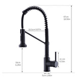 Kitchen Faucet with Pull Out Sprayer Brushed Nickel Stainless Steel Single Handle Kitchen Sink W1932130231