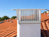 17 x 17 Inch Chimney Cap, Secure Mesh Fireplace Cover for Clay Flue & Shingles, Stable & Easy to 65951029