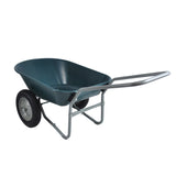 ZNTS wheel barrow Two wheeled trolley for green garden 15 inch pneumatic wheel WB1001GN W22770787