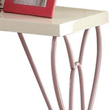 White and Light Purple Nightstand B062P189089