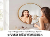 Round Wall Mirror,Bathroom Mirror Shatterproof with Hook,HD Anti-Fog for Over 70849905