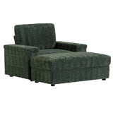42" Oversized Chaise Lounge Indoor,Faux Rabbit Fur Sofa Bed with Storage Ottoman and N723P232726F