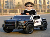 Kids Ride On Police Car, 12V Electric Vehicle with 2.4G Remote Control, Dual Motors, Slow Start, W1760P426785