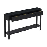 U_STYLE Contemporary High-Quality Entryway Console Table with 4 Spacious Drawersm,1 Practical Bottom N711P218638B