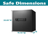 Steel Safe Security Cabinet, Fingerprint & Digital Password Unlock, with Alarm & Silent Mode, for W1831P610117
