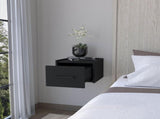 Black Wall-Mounted Floating Nightstand B062P175145