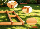 Solid Fir Wood Raised Garden Bed, 5-in-1 Combined Planting Planter Box with Dovetail Joints, 74039350