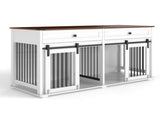 63'' Large Dog Crate Furniture for Double Dog, Wooden Dog Kennel with 2 Drawers,Divider and Sliding 39155818