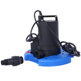 ZNTS 1/4 HP Automatic Swimming Pool Cover Pump 120 V Submersible with 3/4 Check Valve Adapter1850 GPH W465127590