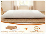 Beige Convertible Corduroy Bean Bag Sofa for Adults, 76.5x55 Inch Sponge Filling Foldable 22675140