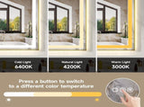 60x36" Gold Eco-Friendly Silver Mirror Dual LED Light Strips Front and Back LightingUnable ship on 49898287