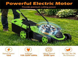 12Amp Corded Push Lawn Mower, 14 Inch Cutting Width Electric WalkBehind Mower with 5Position 94731055