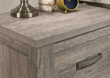 Floren Contemporary Wood Two-Drawer Nightstand, Weathered Gray T2574P225147