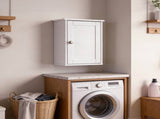 White P2 MDF painted cabinet, 34.6*20*50cm, single door with one shelf, bathroom vanit 12340414