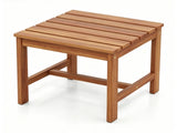 17 Acacia Wood Outdoor Side Table, Square Slatted Patio End Table with Drainage Design, HeavyDuty 86577775
