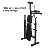 Weight Bench, Bench Press Set with Squat Rack and Bench for Home Gym Full-Body Workout 55415925