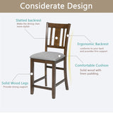 Dining Room Furniture Counter Height Chairs Set for 4, Kitchen Chair with Padded Seat, Walnut W1998126394