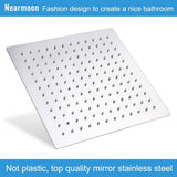 Chrome 10" Square Rainfall & High Pressure Stainless Steel Bath Shower head W121960072