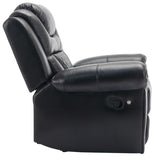 Home Theater Seating Manual Recliner Chair with LED Light Strip for Living Room,Bedroom, Black WF310725AAB