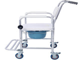 4 in 1 Bedside Commode Chair, Transport Shower Wheelchair Toilet Rolling Transport Chair with 4 22403642