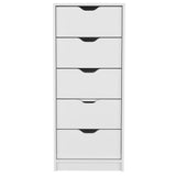 Basilea 5 Drawers Tall Dresser, Pull Out System -White B07092123