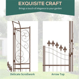 Steel Garden Arch with Gate 11057646