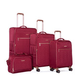 4-Piece Set ,Softshell Suitcase Spinner Wheels Terylene Sets Carry On Suitcase W284P154706