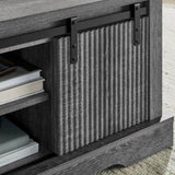 41.3 Inch Coffee Table Storage and Sliding Wood Door, Farmhouse and Industrial Cocktail Table W1781P268254