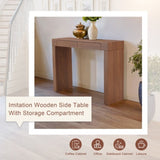 ZNTS Elegant Dark Wood Bar Table-50 Inches Long, a Practical Choice for Modern Homes.Dark Wood W2920P225014