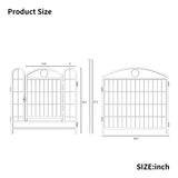 ZNTS Dog Playpen Indoor 24 inch 8 Panels Metal Dog Pen Pet Dog Fence Outdoor Exercise Pen with Doors, W368P233997