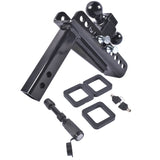 Adjustable Trailer Hitch Fits 2-inch Receiver 2" & 2-5/16" Ball w/Anti-Theft Pin 54863397