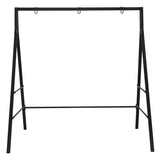 168*106*180cm Flat Top Square Tube 200kg Iron Swing Frame Black 00236712