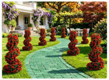 2 Pack Realistic Lifelike Faux Spiral Plant, All-Weather PE Artificial Flower Shrub for Indoor 11072086